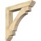 Ekena Millwork Merced Slat Rough Sawn Bracket w/ Offset Brace, Douglas Fir, 8"W x 44"D x 44"H BKT0806X44X44MRC06RDF - alternate 1
